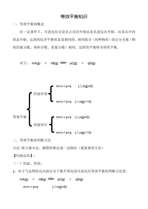 化学平衡——等效平衡