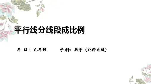 4.2平行线分线段成比例++课件+2024—2025学年北师大版数学九年级上册