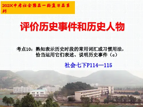 考点10、11  评价历史事件和历史人物(复习课件) 