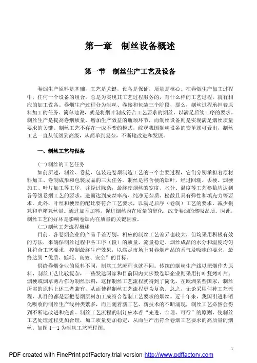 制丝工艺概述