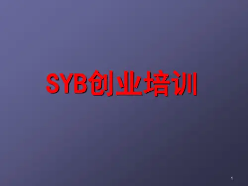 SYB第一步到十步ppt课件