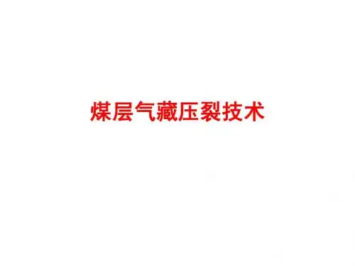 煤层气藏压裂技术