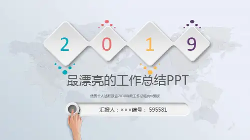 优秀个人述职报告2018年终工作总结ppt模板