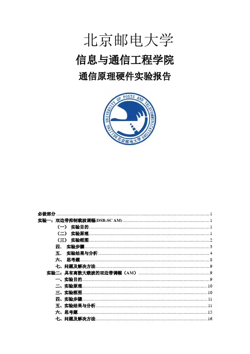 2017北邮通信原理实验报告