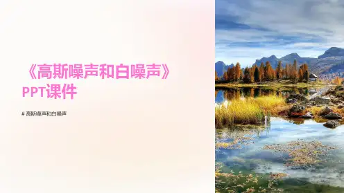 《高斯噪声和白噪声》课件
