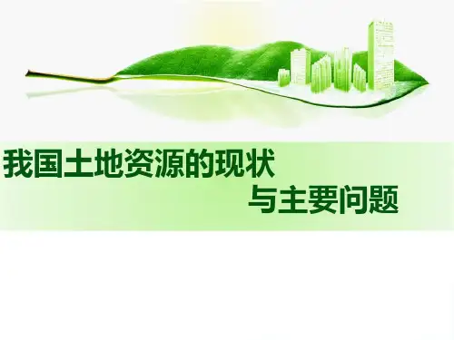 我国土地资源的现象与主要问题以及解决对策