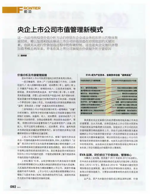 央企上市公司市值管理新模式