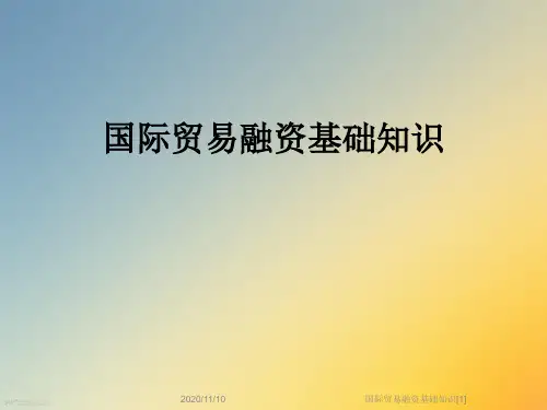 国际贸易融资基础知识[1]
