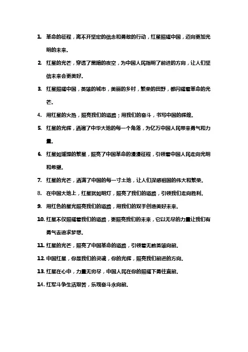 红星照耀中国摘抄好词好句