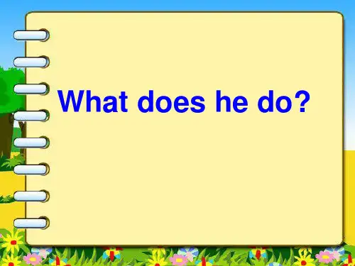 人教PEP版六年级英语上册《Unit 5 What does he do-part A (6)》课件
