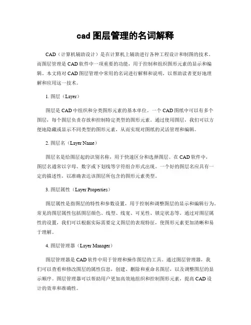cad图层管理的名词解释