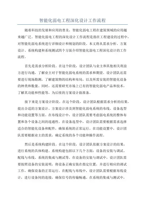 智能化弱电工程深化设计工作流程