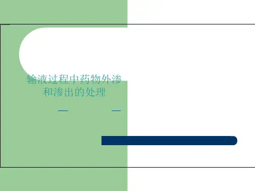 药物外渗和渗出的预防和处理ppt课件