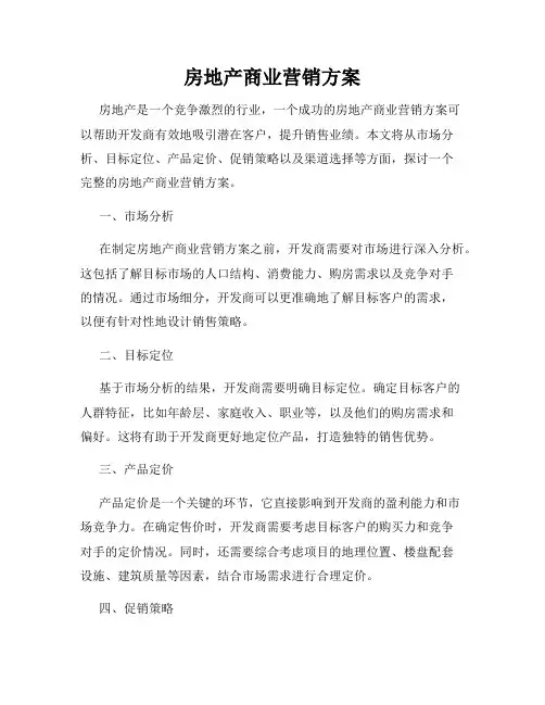 房地产商业营销方案