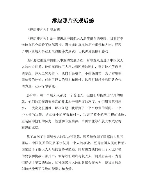 撑起那片天观后感