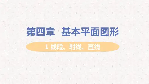 北师大版七年级上册数学课件第四章  基本平面图形