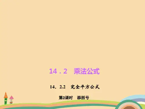 八年级数学添括号PPT教学课件