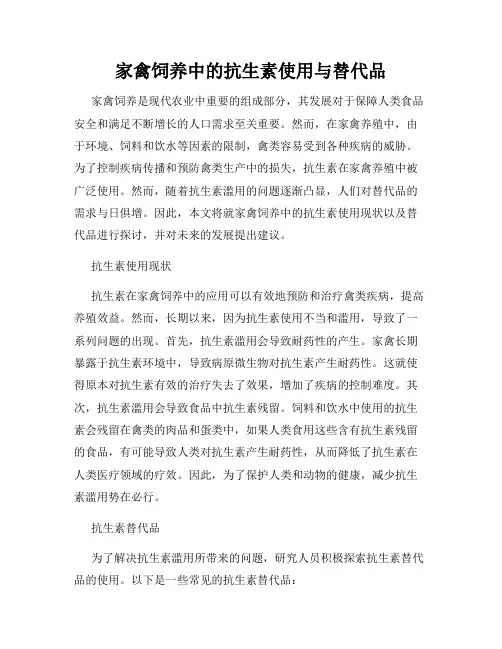 家禽饲养中的抗生素使用与替代品