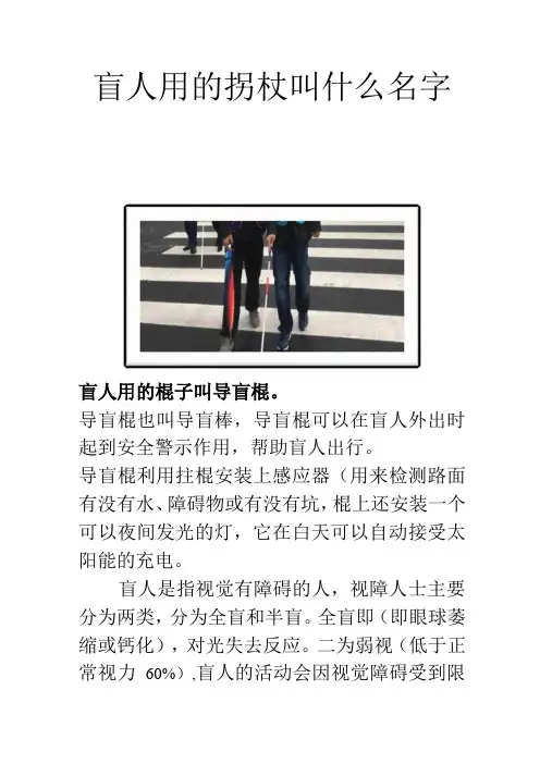 盲人用的拐杖叫什么名字