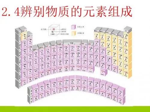 粤教版九上化学 2.4 辨别物质的元素组成 课件   (共29张PPT)