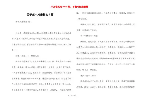 关于高中风景作文4篇