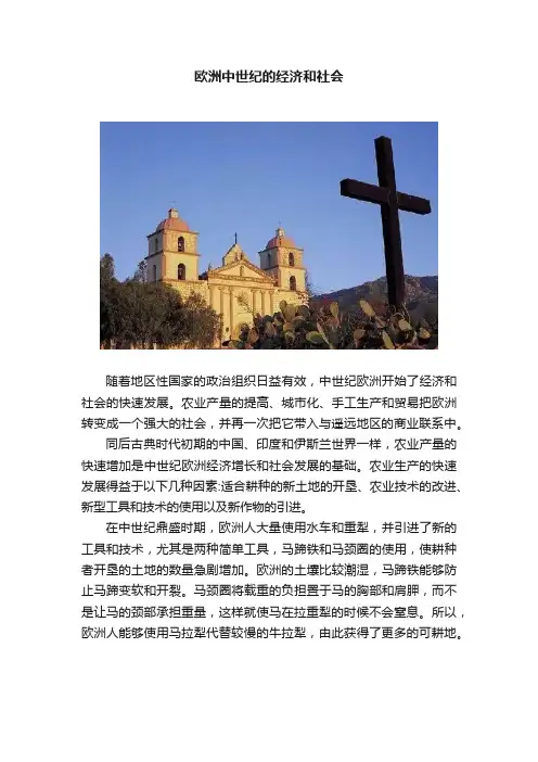 欧洲中世纪的经济和社会
