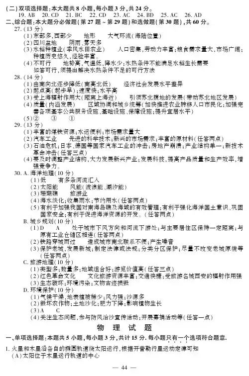 2013年江苏高考---物理