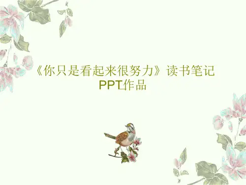 《你只是看起来很努力》读书笔记PPT作品共31页文档