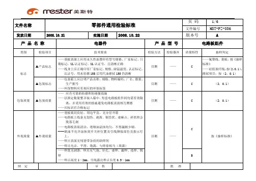 电路板检验标准