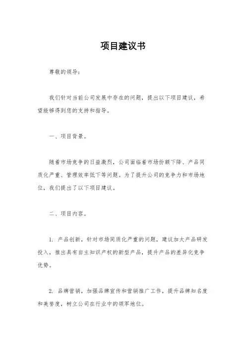 项目建议书