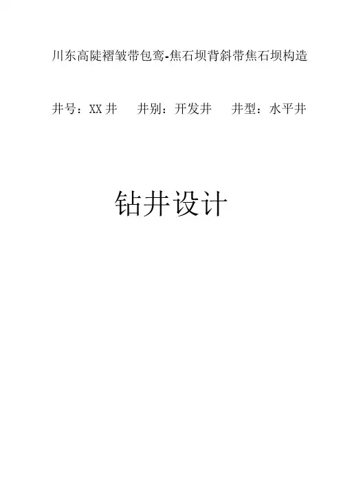 XX井钻井工程设计1