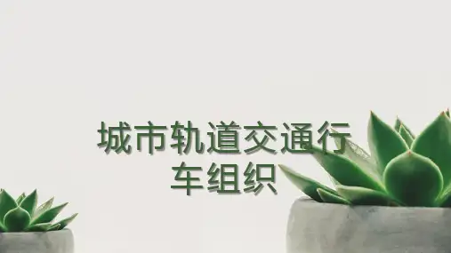 城市轨道交通行车组织