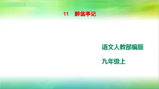 最新部编版语文九年级上册语文11《醉翁亭记》课件