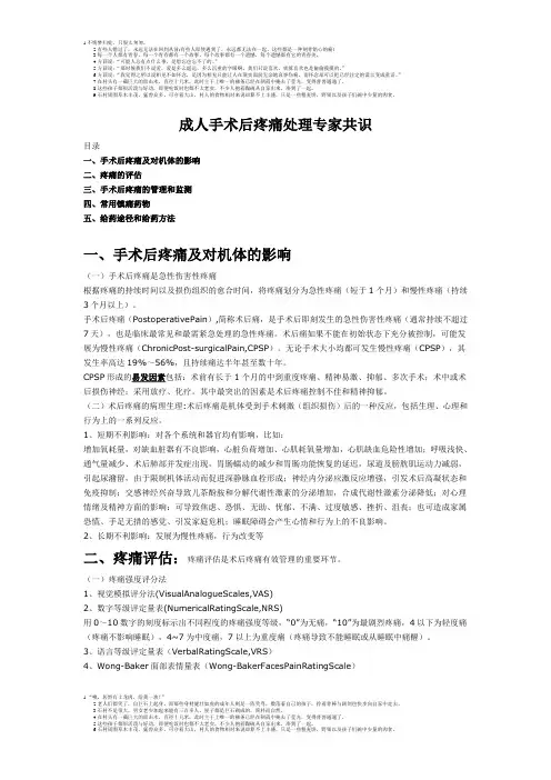 成人术后镇痛)
