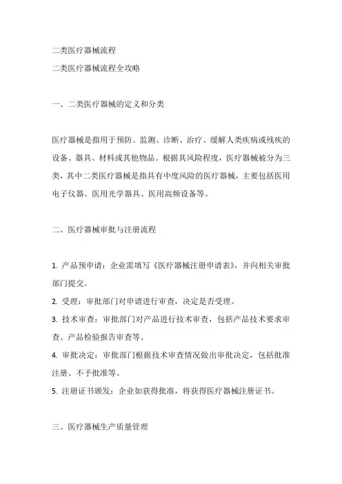 二类医疗器械流程