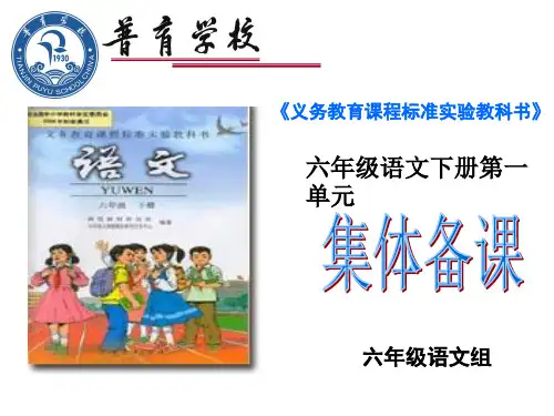 六年级语文下册第一单元集体备课PPT课件