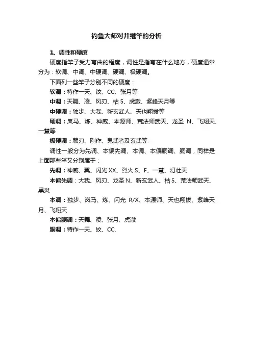 钓鱼大师对并继竿的分析