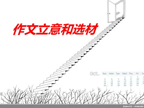 初中作文立意和选材ppt(完美版)