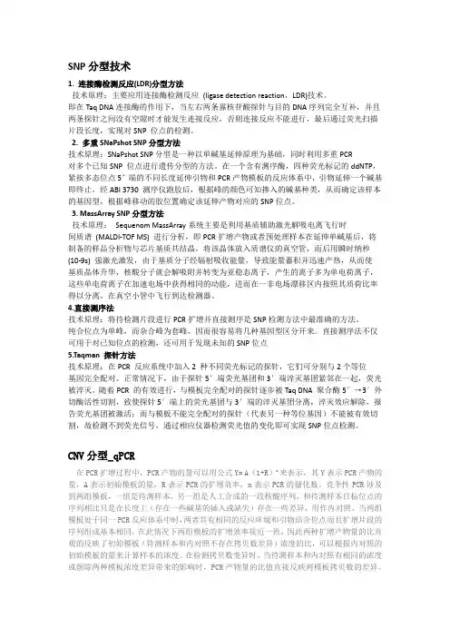SNP-CNV分型-qPCR-甲基化
