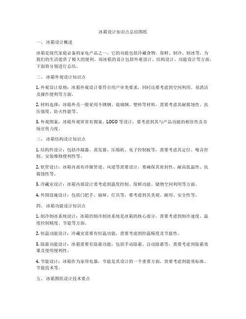 冰箱设计知识点总结图纸