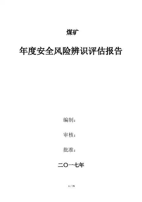 煤矿年度安全风险辨识评估报告