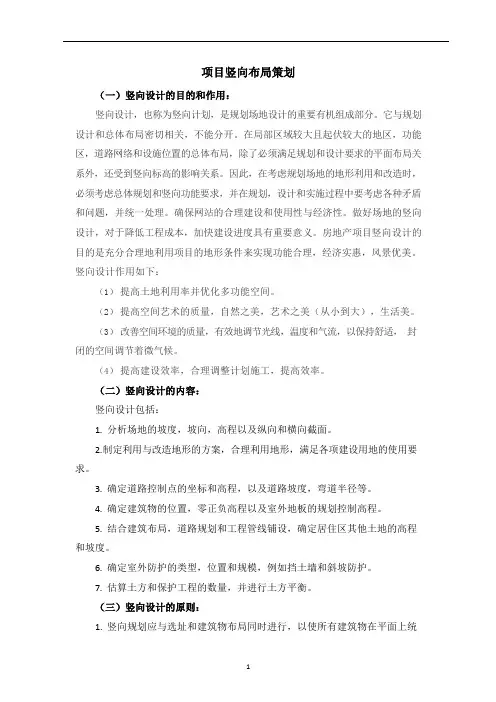 项目竖向布局策划