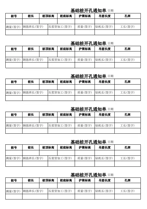 开孔单
