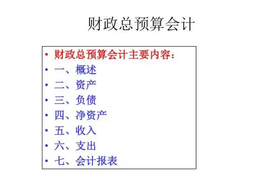 财政预算管理与财务会计分析(PPT 220页)
