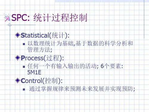 SPC统计过程控制实用培训教程
