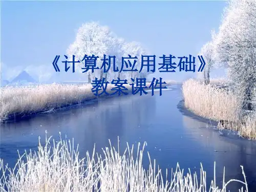 中职计算机应用基础教案版PPT课件