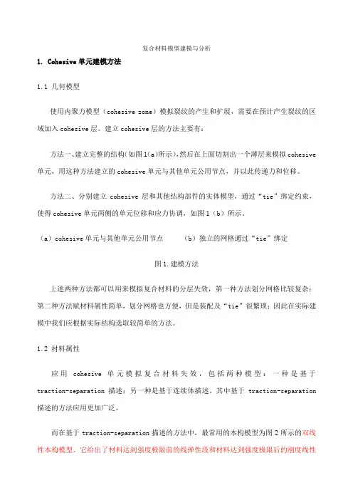 ABAQUS中Cohesive单元建模方法