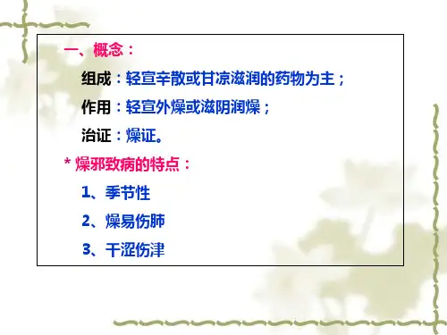 中医方剂学PPT课件治燥剂