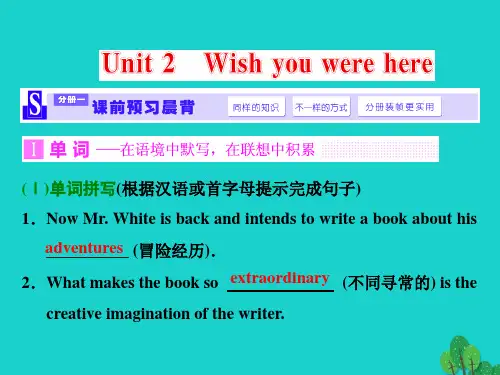 高考英语一轮复习 unit 2 wish you were here课件(必修2