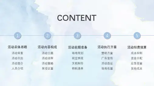 水彩简约活动策划方案ppt模板